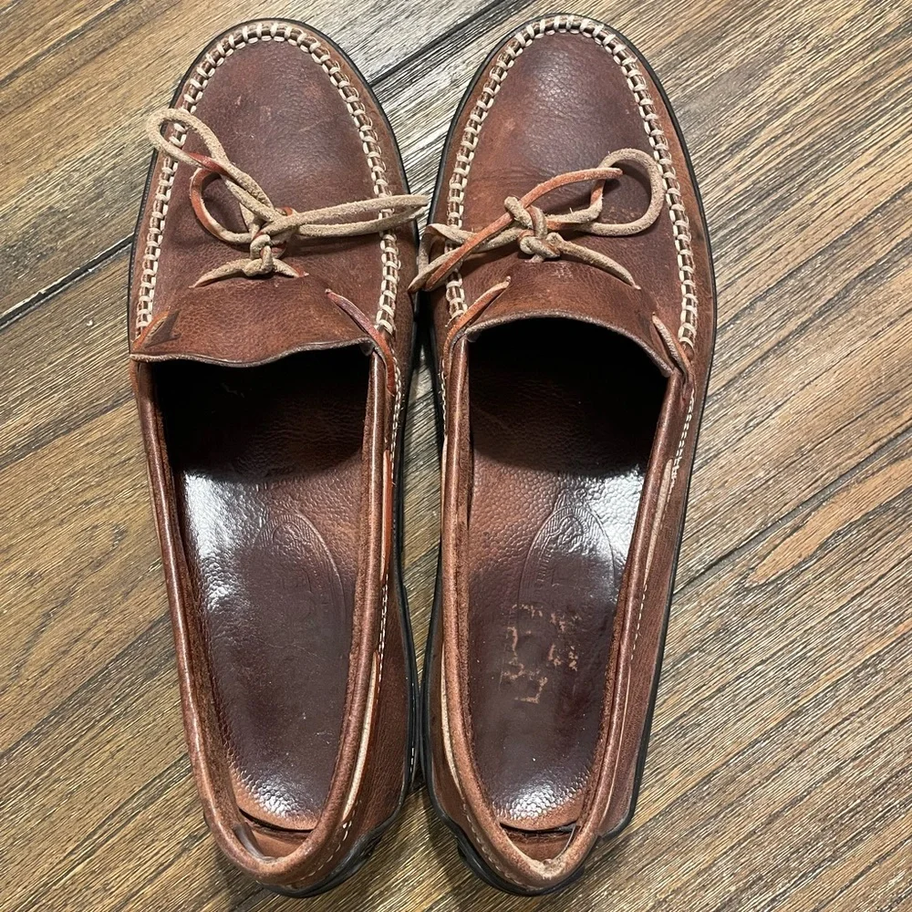 Tod’s Brown Leather Driving Loafers Men’s 9.5 (Estimated) Lace Moccasins Italy